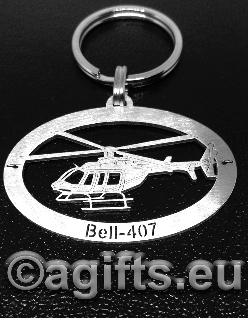 Keyring / keychain Bell-407 - Aviation gifts
